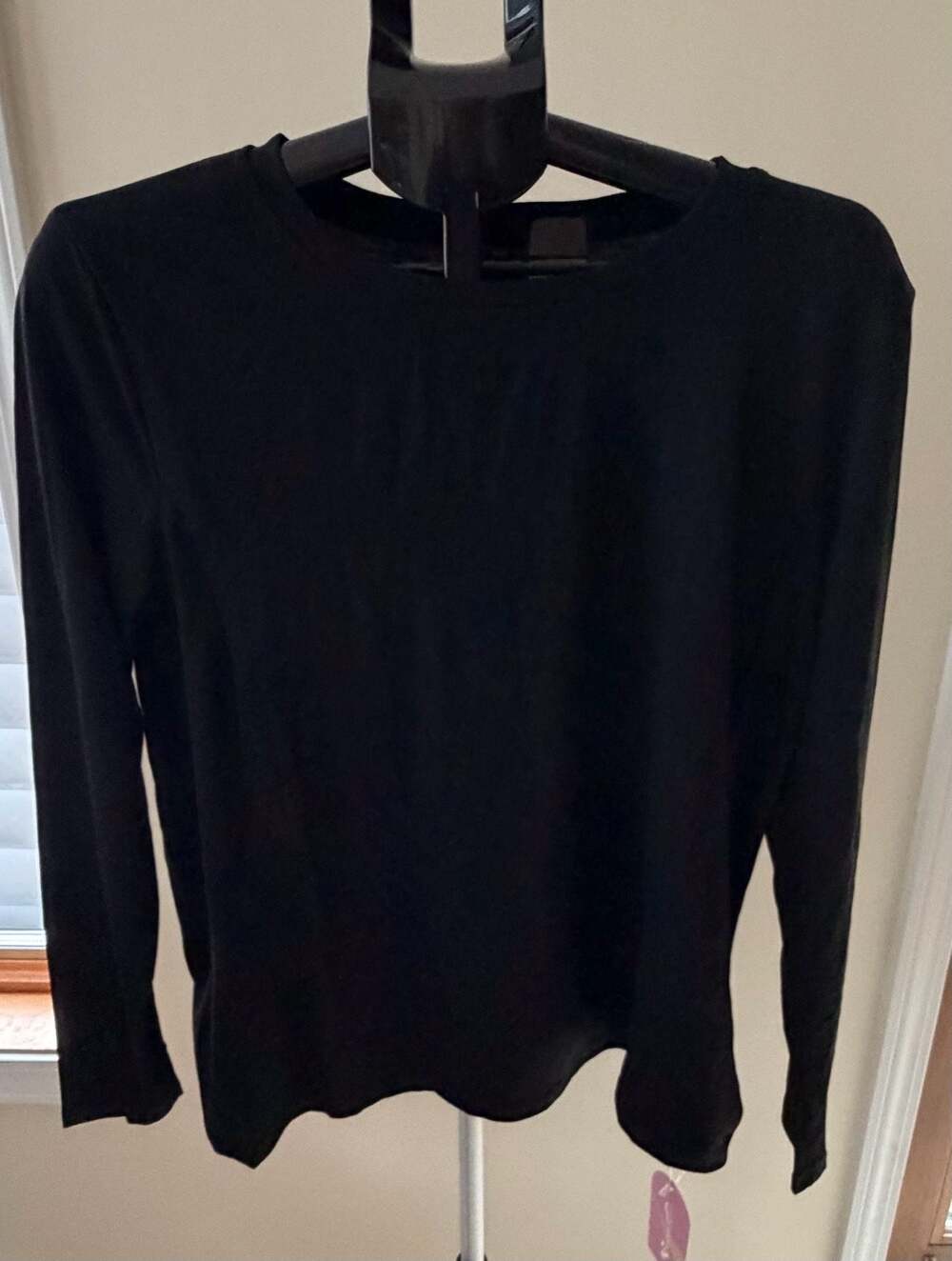 Sweetyweee Long Sleeve Nursing Top Black Size L